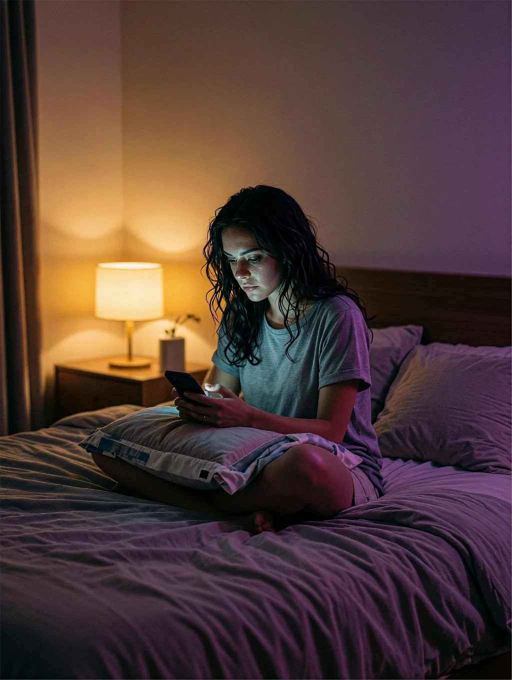 Fictional AI character featured on the first landing page, seated by a window